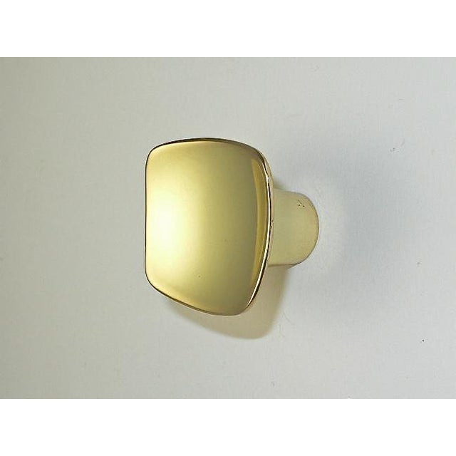 Mid-Century Modern 1960's Vintage Mid-Century Brass Cabinet Knobs Nos Nib - a Pair For Sale - Image 3 of 5