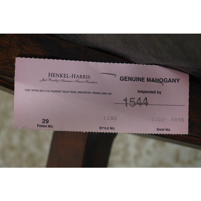 Set of 6 Henkel Harris Mahogany Chippendale Style Side Dining Chairs For Sale - Image 16 of 18
