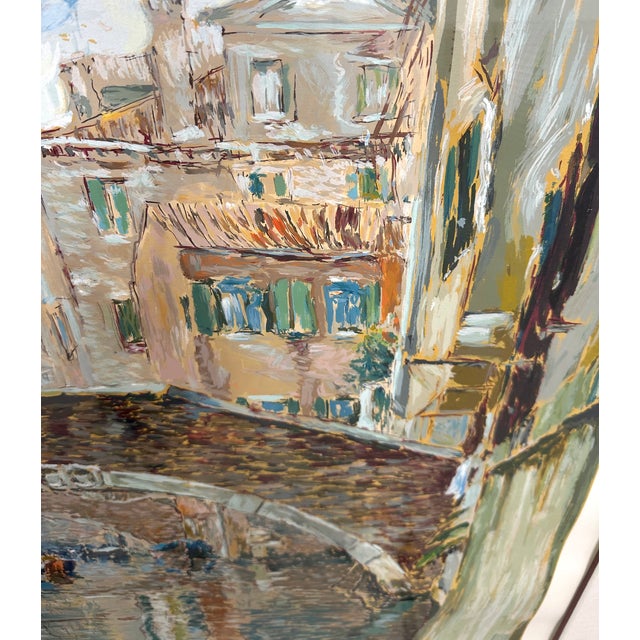 Marco Sassone "Venice Canal" Signed Limited Edition Serigraph, Gallery Framed, 1988 For Sale - Image 9 of 16