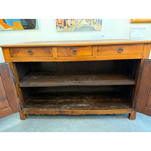 Antique Walnut Buffet with 3 Drawers, 1850 For Sale - Image 6 of 18