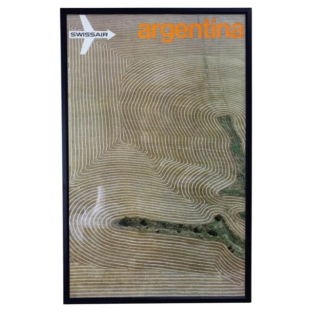 Glass Swissair Europe Travel Poster by Emil Schulthess & Hans Frei, 1979 For Sale - Image 7 of 7