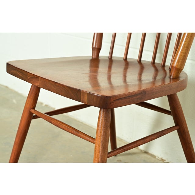 Brown Kipp Stewart for Drexel Declaration Sculpted Walnut Side Chairs or Dining Chairs, Pair For Sale - Image 8 of 13