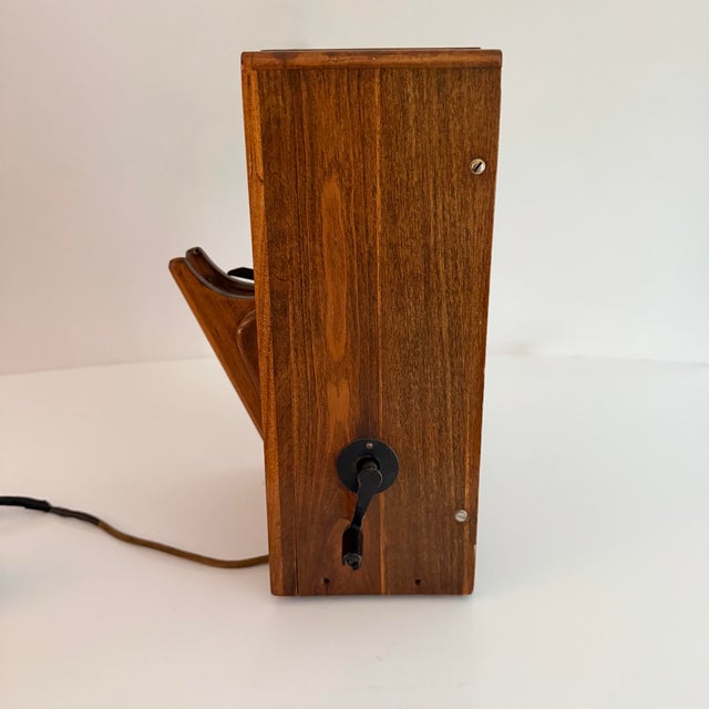 1930's Hand Crank Wall Mount Telephone For Sale - Image 4 of 12