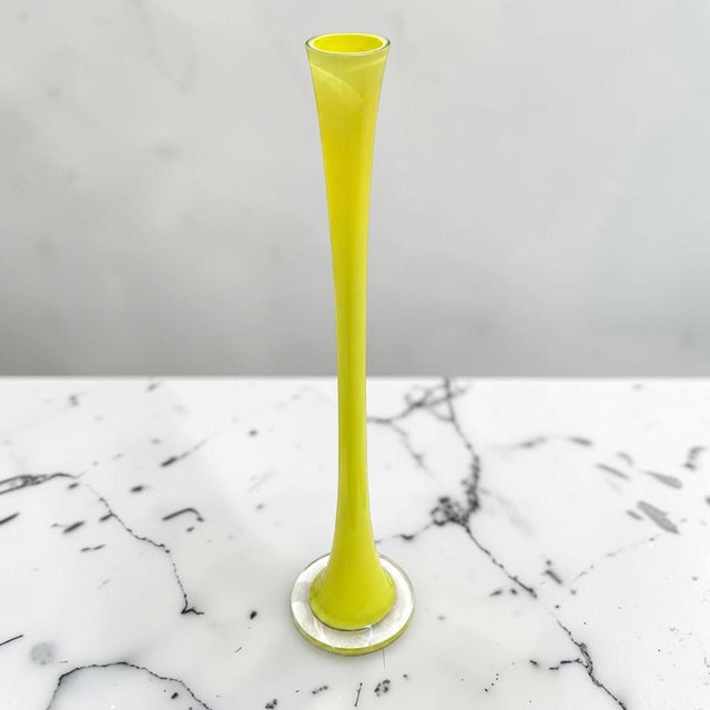 Postmodern Makora Krosno Hand Blown Glass Vase For Sale - Image 3 of 6