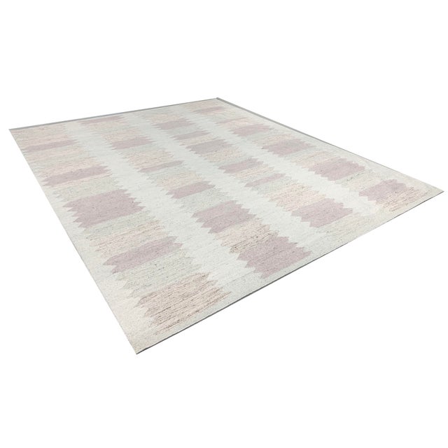 Swedish Style Kilim Deco Rug 8' X 10' For Sale - Image 12 of 16