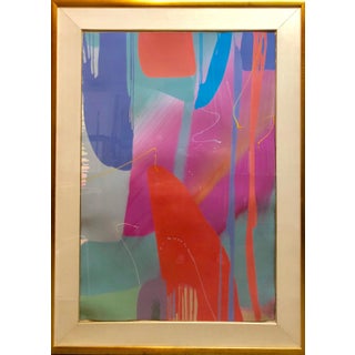 Lamar Briggs, Monumental Texas Modernist Abstract Expressionist Color Field Acrylic Painting, c.1980s For Sale