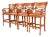 Baker Furniture English Regency Carved Walnut Bar Stools, Set of Four For Sale