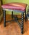 Black Antique Ebonized Twisted Legs Stools with Burgundy Studded Leather Seats, 1890s, Set of 2 For Sale - Image 8 of 16