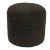 Limited Edition Custom Modern Pouf in Black Faux Shearling For Sale