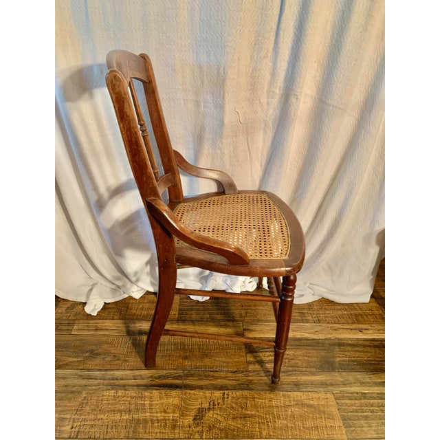 Early 20th Century French Walnut and Cane Seat Chair For Sale - Image 10 of 12