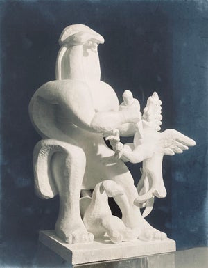 Adolph Studly, Vintage Silver Gelatin Photograph Jacques Lipchitz Bronze Sculpture Photo Signed, 1948