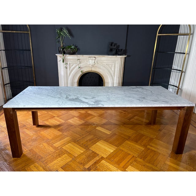 The Mapp Carrara Marble Top Dining Table by Vincent Chia for Air Division, from Design Within Reach Contemporary modern...