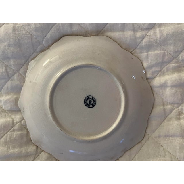 Beautiful porcelain decorative plate with floral theme and gold leaf trim Wallace & Chetwynd Company stamp No chips or...