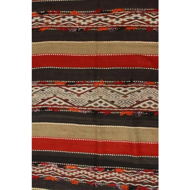 1950s Vintage Moroccan Authentic Tribal Kilim Rug North Africa For Sale In Palm Springs - Image 6 of 10