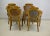 1950s Vintage Louis XVI Style Country French Provincial Solid Oak Cane & Upholstery Back Fluted Legs Chairs - Set of 4 For Sale - Image 6 of 12