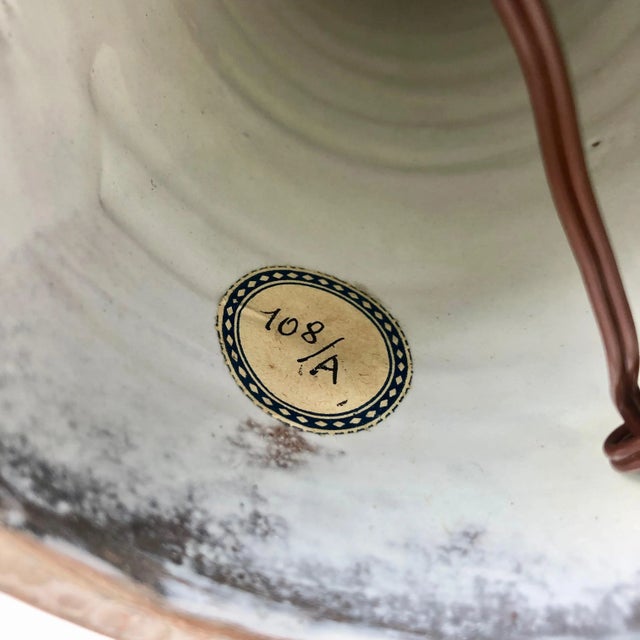 Ceramic Brick Red Ceramic Table Lamp, Italy, 1960s For Sale - Image 7 of 11