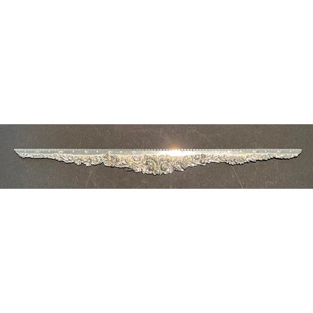 American Vintage S. Kirk and Sons Hand-Chased "Repoussé" Sterling Silver 12 Inch Ruler For Sale - Image 3 of 13