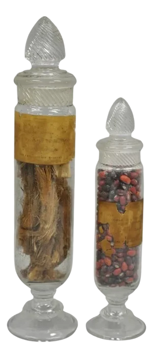 Antique Tiffin Dakota Glass Apothecary Candy Jars From the Philadelphia Museum