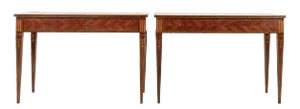 Italian Kingwood and Walnut Console Tables, 18th Century, Set of 2