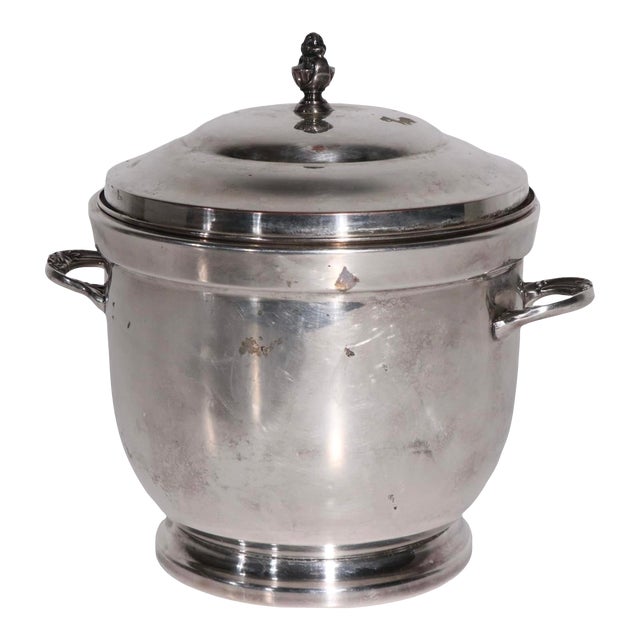 Vintage Silver Plate Ice Bucket by Poole Chairish