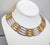 Modern Vintage 1980s Signed Givenchy Goldtone & Rhodium Plated Interlocking Links Collar Necklace For Sale - Image 3 of 11