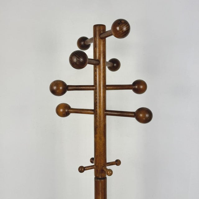 Mid-Century Modern Mid-Century Wooden Sputnik Coat Hanger, 1970s For Sale - Image 3 of 7