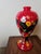 Mid-Century Modern Vintage MCM Murano-Style, Millefiori Hand Blown Red Art Glass Vase For Sale - Image 3 of 5