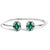 This exquisite .925 sterling silver bangle bracelet elegantly marries subtlety with splendor. In a celebration of nature's...