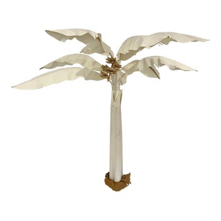 Vintage Canvas Palm Tree With Bananas For Sale