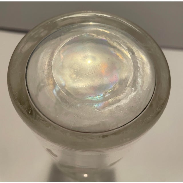 Transparent Antique Engraved Cologne Scent Bottle For Sale - Image 8 of 8