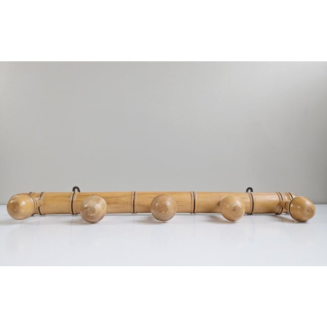 1960s Wall-Mounted Wardrobe in Bamboo Look, France, 1950s For Sale - Image 5 of 11