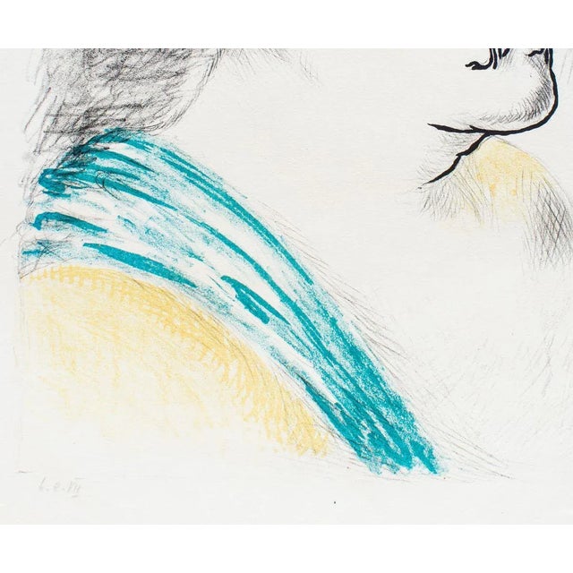 Lithograph with 3 colors: black, blue, ivory-yellow. This is one lithograph in the series ''metamorphosis: suite de six...