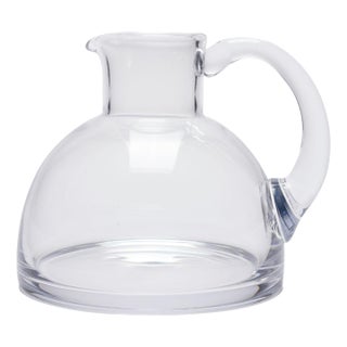 Hemispheric Crystal Pitcher With Applied Handle by Sèvres, C. 1970 For Sale