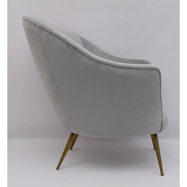 Wood Mid-Century Modern Velvet Chairs by Federico Munari, Italy, 1950s, Set of 2 For Sale - Image 7 of 9