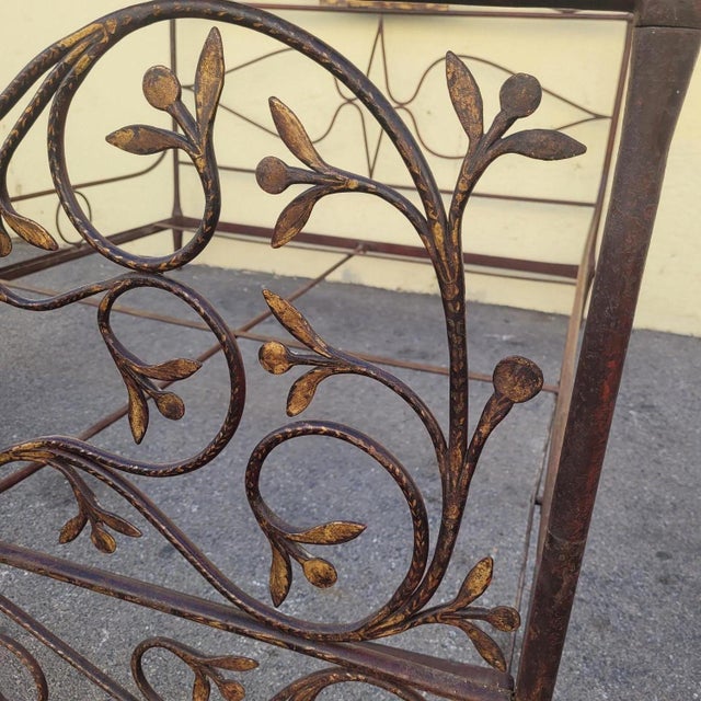 Genoese Bed in Painted Iron, 1800s For Sale - Image 9 of 18