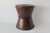 Vintage Sculptural Dark Bamboo Rattan Hourglass Bowtie Pedestal Table For Sale - Image 9 of 15