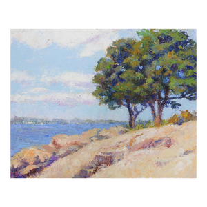 Early 21st Century Plein Air Impressionist Coastal Landscape Painting