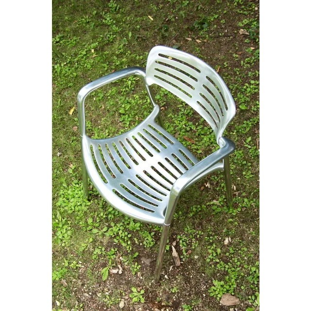 Vintage Spanish Metal Chair by Jorge Pensi for Amat 3, 1980s For Sale - Image 3 of 13