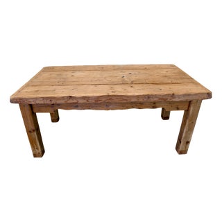 Victorian Rustic Pine Kitchen Dining or Work Table For Sale