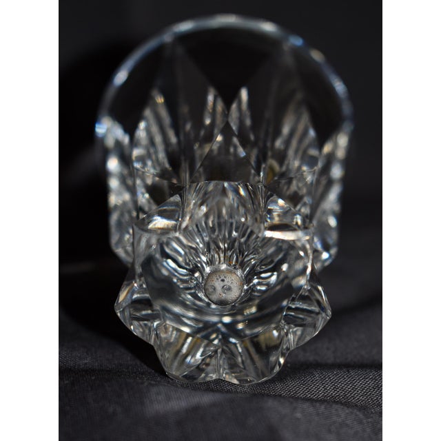 Vtg. Art Deco Style Tapered Thick Cut Crystal Vase - Saint-Louis For Sale - Image 13 of 13