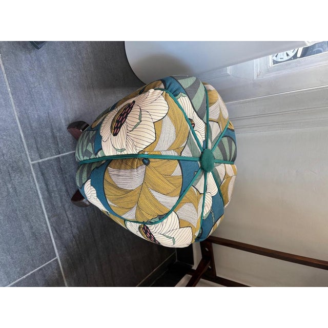 Wood Art Deco Ottoman, 1930s For Sale - Image 7 of 8