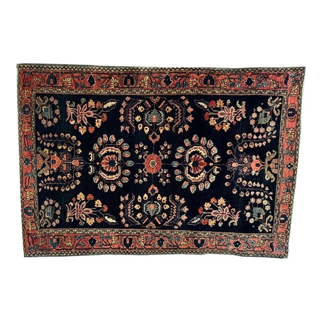 Antique Sarouk Mohajeran, 3'4" X 5' For Sale
