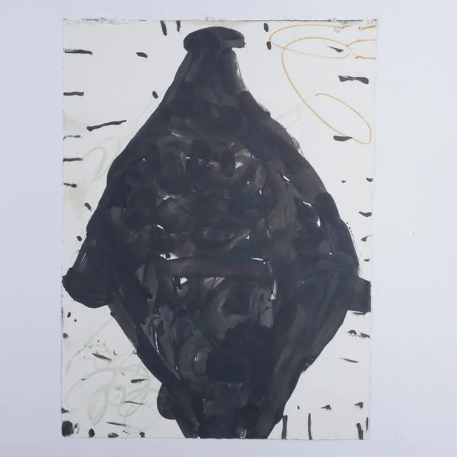 Gary Komarin, New York, Conneticut (b. 1951), Abstract "Vessel" Acrylic on Paper framed under Plexiglass. Gary Komarin...