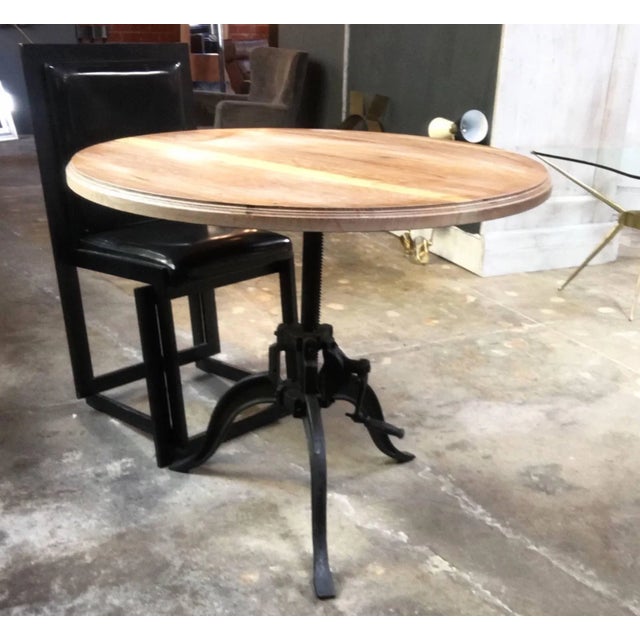 Wood Italian 40s Adjustable Industrial Table For Sale - Image 7 of 8