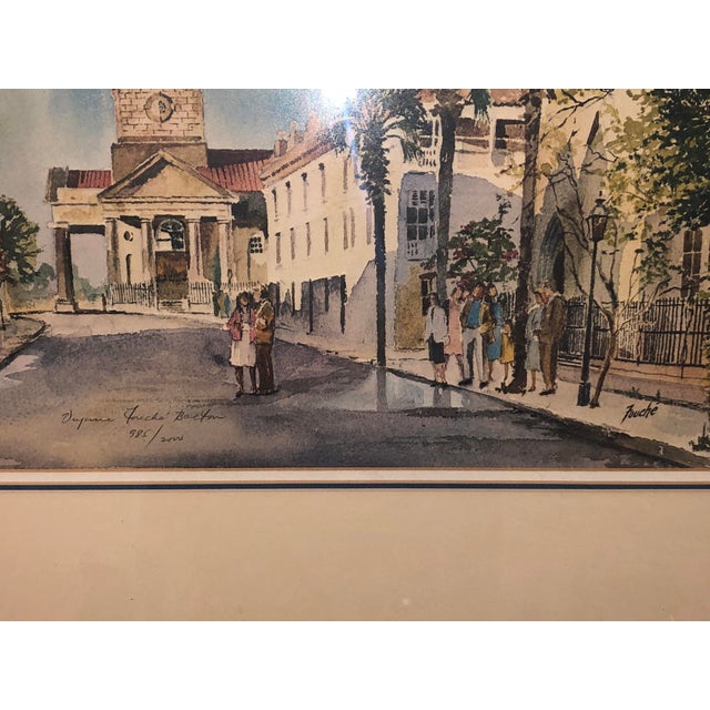 Capturing the timeless charm of historic South Carolina, this 1981 limited-edition offset lithograph titled "April in...