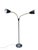 Black Mid Century Modern Gerald Thurston for Lightolier Gooseneck 3 Way Floor Lamp For Sale - Image 8 of 13