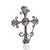 Artisan Crafted Fleur De Lis Cross Brooch Pendant in 925 Sterling Silver For Sale - Image 10 of 13