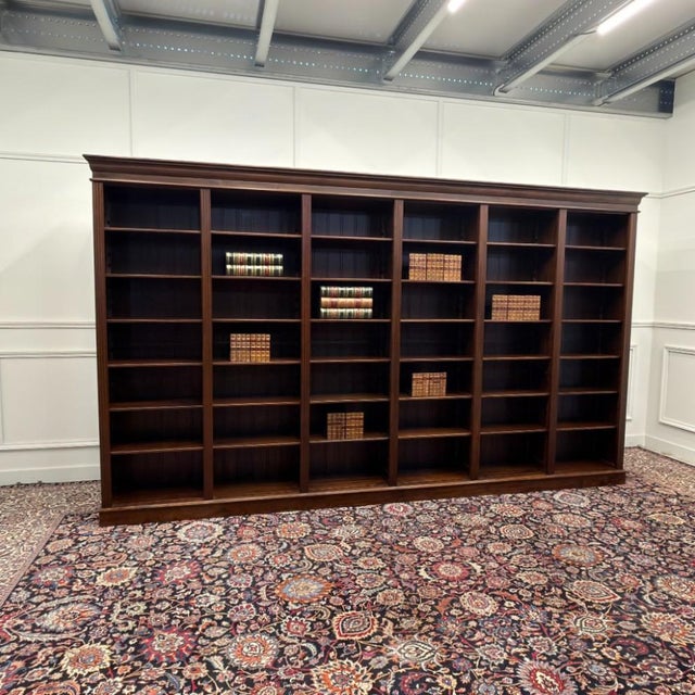 Large Classic English Open Bookcase For Sale - Image 15 of 15