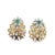 Mid-Century Modern Mid 20th Century Mid-Century Italian 18k Gold Emerald & Diamond Earrings, A Pair For Sale - Image 3 of 10