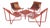 Jarpen Garden Longe Chairs and Table by Niels Gammelgaard for Ikea, 1980s, Set of 5 For Sale